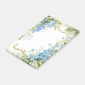 Blauw Bloemontwerp in de hoek Post-it® Notes (Schuin)