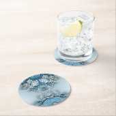 Blauw Bloempapier Onderzetter (Insitu)