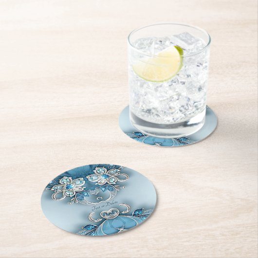 Blauw  Bloempapier Onderzetter (Insitu)