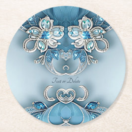 Blauw Bloempapier Onderzetter