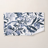 Blauw bloempatroon bad handdoek (Handdoek)