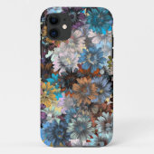 Blauw bloempatroon Case-Mate iPhone case (Achterkant)