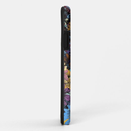 Blauw bloempatroon Case-Mate iPhone case (Achterkant/rechts)