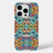 Blauw bloempatroon Case-Mate iPhone case (Achterkant)