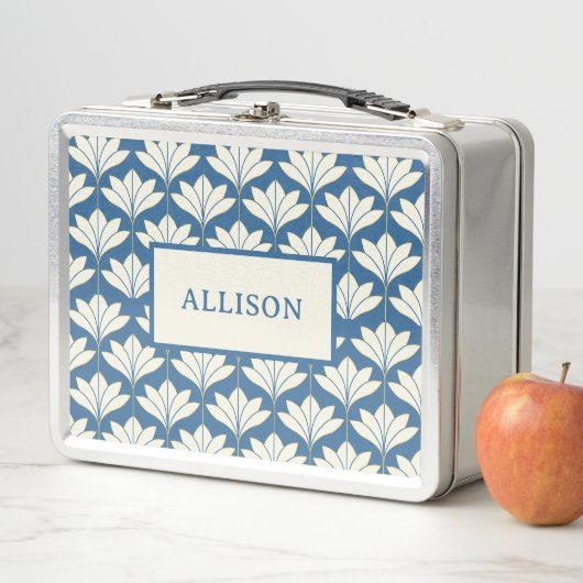 Blauw Bloempatroon Patroonnaam (In situ)