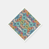 Blauw bloempatroon servet (Hoek)