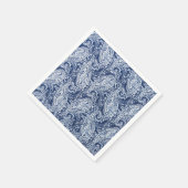 Blauw bloempatroon servetten (Hoek)