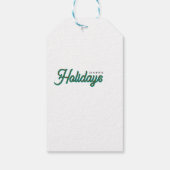 Blauw bloempatroon – stijlvolle toegang cadeaulabel (Achterkant)