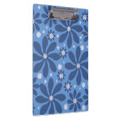 Blauw bloempatroon – stijlvolle toegang klembord (Rechts)
