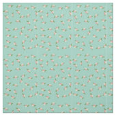 Blauw  bloempatroon stof (Swatch)