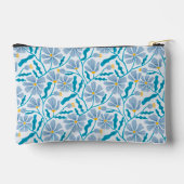 Blauw bloempatroon uit het midden van de eeuw etui (Achterkant)