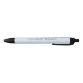 Blauw  Bloemschrift Naam Monogram Zwarte Inkt Pen (Bodem)