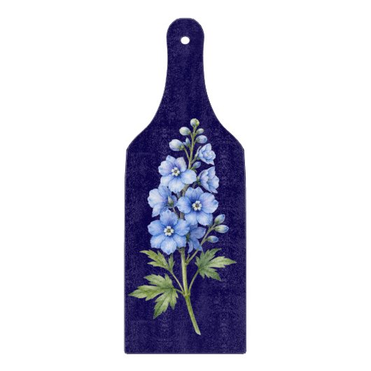 Blauw Bloemsnijplank Snijplank (Voorkant)
