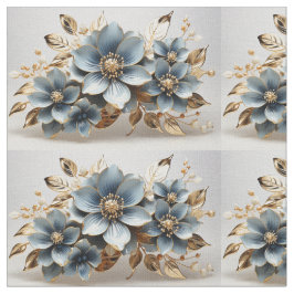 Blauw Bloemstof Naadloos Patroon Voor Naaien Stof