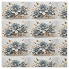 Blauw Bloemstof Naadloos Patroon Voor Naaien Stof