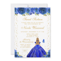 Blauw Bloemstuk Blond Haar Prinses Sweet Sixteen