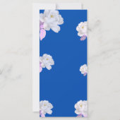Blauw Bloemstuk Bruiloftsprogramma (Achterkant)