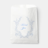 Blauw Bloemstuk Dank Je Wel Bedankzakje (Voorkant)