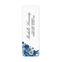Blauw Bloemstuk Een Nieuw Hoofdstuk Bruidsdouche 