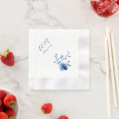 Blauw, Bloesem Bloesem, klein, Servet (Insitu)