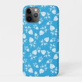 Blauw bloesem hart met bloemen patroon Case-Mate iPhone case (Achterkant)