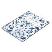 Blauw Bloesem Notitieboek (Linkerzijde)