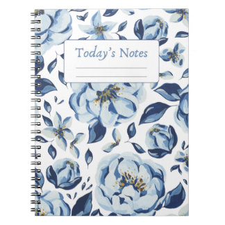 Blauw Bloesem Notitieboek
