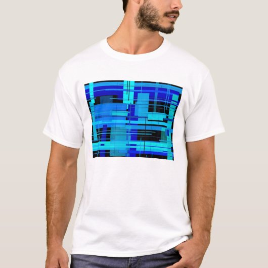 Blauw blok t-shirt (Voorkant)