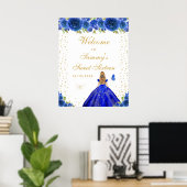 Blauw blond haar meisje lief zestien welkom poster (Thuiskantoor)