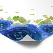 Blauw blond haar meisje lief zestien welkom poster (Hoek)