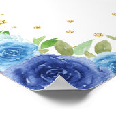 Blauw blond haar meisje lief zestien welkom poster (Hoek)