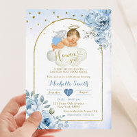 Blauw Blondine Little Angel Heaven Sent Baby showe