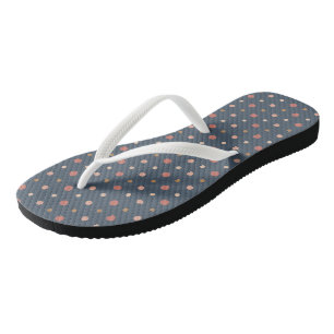 Blauw, blos en gouden stippen teenslippers