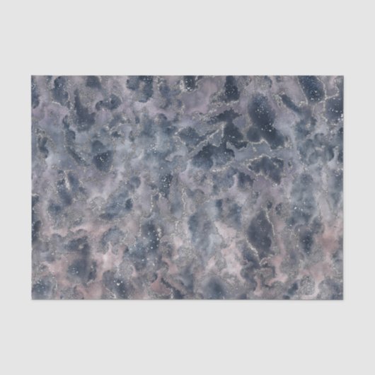 Blauw & Blos Roze Roze Abstracte Waterverf Vlek Tissuepapier (Voorkant)