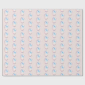 Blauw Blozend Opal Kristallen Verjaardag Cadeaupapier (Vlak)