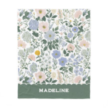 Blauw Blozende Cottagecore Wilde Bloem Monogram Na