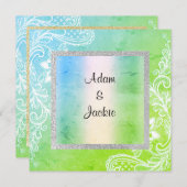 BLAUW BLUE: nieuwe bruiloft voor bruiloft Kaart (Voorkant / Achterkant)