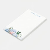 Blauw & Blush Bloemstuk Persoonlijk Post-it® Notes (Schuin)