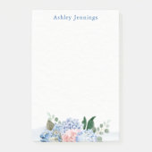 Blauw & Blush Bloemstuk Persoonlijk Post-it® Notes (Voorkant)