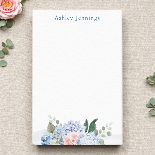 Blauw & Blush Bloemstuk Persoonlijk Post-it® Notes
