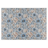 Blauw & Blush Botanisch Aquarel Snijplank (Voorkant)
