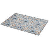 Blauw & Blush Botanisch Aquarel Snijplank (Hoek)