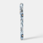Blauw & Blush Botanisch Waterverf iPhone Hoesje (Linkerkant)