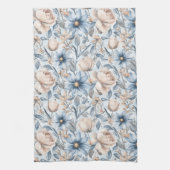 Blauw & Blush Botanisch Waterverf Theedoek (Verticaal)