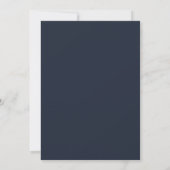 Blauw Blush Lint Boog Duif Trouw Uitnodiging (Achterkant)