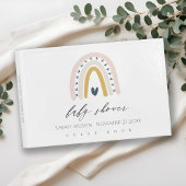 BLAUW BLUSH RAINBOW HEART KINDER BABY SHOWER GASTENBOEK