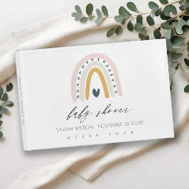 BLAUW BLUSH RAINBOW HEART KINDER BABY SHOWER GASTENBOEK