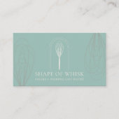 Blauw Blush Stijlvolle Whisk Logo Home Bakkerij Visitekaartje (Voorkant)