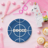 Blauw Bocce Ball Spel aangepaste papieren feestbor Bordje (Feest)