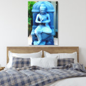 blauw boeddha - doek canvas afdruk (Insitu (Slaapkamer))